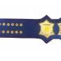 TNA IMMORTAL JEF HARDY WRESTLING CHAMPIONSHIP BELT BLUE LEATHER STRAP ADULT SIZE
