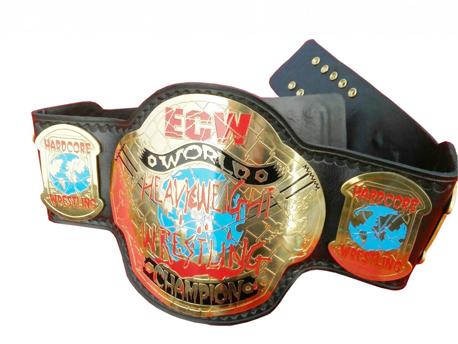 ECW WORLD HEAVYWEIGHT CHAMPION HARDCORE WRESTLING CHAMPIONSHIP BELT ADULT SIZE