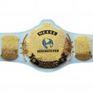 WINGED EAGLE WRESTLING CHAMPIONSHIP BELT WHITE LEATHER STRAP ADULT SIZE