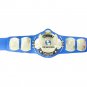 WINGED EAGLE WRESTLING CHAMPIONSHIP BELT BLUE LEATHER STRAP ADULT SIZE