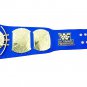 WINGED EAGLE WRESTLING CHAMPIONSHIP BELT BLUE LEATHER STRAP ADULT SIZE