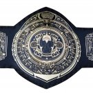 LUCHA LIBRE WRESTLING CHAMPIONSHIP BELT BLACK LEATHER STRAP