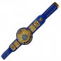 BIG EAGLE SCRATCH LOGO ATTITUDE ERA BLOCK LOGO WRESTLING CHAMPIONSHIP BELT BLUE LEATHER STRAP