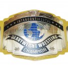 INTERCONTINENTAL WRESTLING CHAMPIONSHIP BELT YELLOW LEATHER STRAP