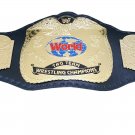 WORLD TAG TEAM WRESTLING CHAMPIONSHIP BELT BLACK LEATHER STRAP ADULT SIZE