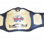 WORLD TAG TEAM WRESTLING CHAMPIONSHIP BELT BLACK LEATHER STRAP ADULT SIZE