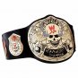 SMOKING SKULL STEVE AUSTIN WRESTLING CHAMPIONSHIP BELT BLACK LEATHER STRAP ADULT SIZE