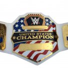 UNITED STATES WRESTLING CHAMPIONSHIP BELT WHITE LEATHER STRAP ADULT SIZE