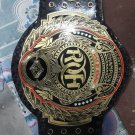 ROH RING OF HONOR WRESTLING CHAMPIONSHIP BELT BLACK LEATHER STRAP ADULT SIZE