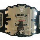 AMERICAN STYLE 70,S TITLE HEAVYWEIGHT WRESTLING CHAMPIONSHIP BELT BLACK LEATHER STRAP ADULT SIZE
