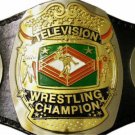 NWA TELEVISION WRESTLING CHAMPIONSHIP BELT BLACK LEATHER STRAP ADULT SIZE