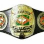 NWA TELEVISION WRESTLING CHAMPIONSHIP BELT BLACK LEATHER STRAP ADULT SIZE
