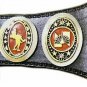NWA TELEVISION WRESTLING CHAMPIONSHIP BELT BLACK LEATHER STRAP ADULT SIZE