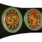 NWA TELEVISION WRESTLING CHAMPIONSHIP BELT BLACK LEATHER STRAP ADULT SIZE