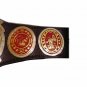 SOUTHERN HEAVYWEIGHT WRESTLING CHAMPIONSHIP RED COMBINATION BELT BLACK LEATHER STRAP ADULT SIZE