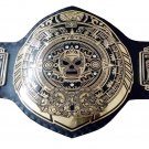 LUCHA UNDERGROUND WRESTLING CHAMPIONSHIP BELT BLACK LEATHER STRAP ADULT SIZE