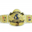 ANDRE 87 WORLD HEAVYWEIGHT WRESTLING CHAMPIONSHIP BELT WHITE LEATHER STRAP ADULT SIZE