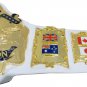 ANDRE 87 WORLD HEAVYWEIGHT WRESTLING CHAMPIONSHIP BELT WHITE LEATHER STRAP ADULT SIZE