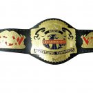 WCW WORLD CRUISERWEIGHT WRESTLING CHAMPIONSHIP BELT BLACK LEATHER STRAP
