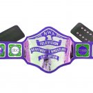 NWA TELEVISION HEAVYWEIGHT WRESTLING CHAMPIONSHIP BELT BLUE LEATHER STRAP ADULT SIZE
