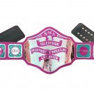 NWA TELEVISION HEAVYWEIGHT WRESTLING CHAMPIONSHIP PINK LEATHER STRAP ADULT SIZE