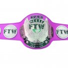 FTW TAZ WORLD WRESTLING CHAMPIONSHIP BELT PURPLE LEATHER STRAP ADULT SIZE