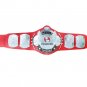 WINGED EAGLE WRESTLING CHAMPIONSHIP BELT RED LEATHER STRAP ADULT SIZE