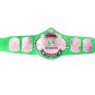WINGED EAGLE WRESTLING CHAMPIONSHIP BELT GREEN LEATHER STRAP ADULT SIZE