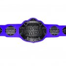 CALIFORNIA CAGE WAR WRESTLING CHAMPIONSHIP BELT BLUE LEATHER STRAP ADULT SIZE