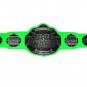 CALIFORNIA CAGE WAR WRESTLING CHAMPIONSHIP BELT GREEN LEATHER STRAP ADULT SIZE
