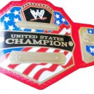 UNITED STATES WRESTLING CHAMPIONSHIP BELT RED LEATHER STRAP ADULT SIZE