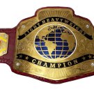 LIGHT HEAVYWEIGHT WRESTLING CHAMPIONSHIP BELT RED LEATHER STRAP ADULT SIZE