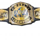 AEW WORLD TAG TEAM WRESTLING CHAMPIONSHIP BELT BLACK LEATHER STRAP