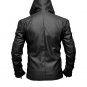 New Men's Coat Gothic Style Fashion Black Leather Jacket Size XS