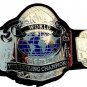 NWA TAG TEAM WORLD CHAMPION WRESTLING CHAMPIONSHIP BELT BLACK LEATHER STRAP ADULT SIZE