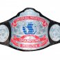 UNIVERSAL TAG TEAM CHAMPION WRESTLING CHAMPIONSHIP BELT BLACK LEATHER STRAP ADULT SIZE