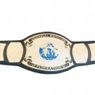 UNIVERSAL WRESTLING CHAMPIONSHIP FEDERATION LEATHER STRAP BELT ADULT SIZE