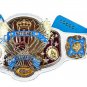 NATIONAL WRESTLING CHAMPIONSHIP BELT WHITE LEATHER STRAP ADULT SIZE
