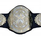 PROFESSIONAL WRESTLING  HEAVYWEIGHT CHAMPIONSHIP BELT BLACK DUAL PLATED LEATHER STRAP ADULT SIZE