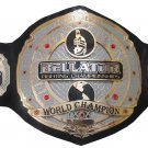 BELLATOR FIGHTING WORLD CHAMPIONSHIP WRESTLING BELT BLACK LEATHER STRAP ADULT SIZE