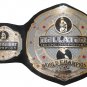 BELLATOR FIGHTING WORLD CHAMPIONSHIP WRESTLING BELT BLACK LEATHER STRAP ADULT SIZE