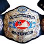 VCW COMMONWEALTH CHAMPIONSHIP WRESTLING BELT BLACK LEATHER STRAP ADULT SIZE