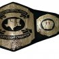 SOUTHERN CENTRAL STATES HEAVYWEIGHT WRESTLING CHAMPIONSHIP BELT BLACK LEATHER STRAP ADULT SIZE