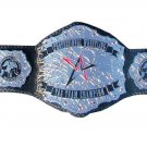 PROFESSIONAL WRESTLING TAG TEAM CHAMPIONSHIP BELT BLACK DUAL PLATED LEATHER STRAP ADULT SIZE