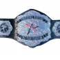 PROFESSIONAL WRESTLING TAG TEAM CHAMPIONSHIP BELT BLACK DUAL PLATED LEATHER STRAP ADULT SIZE