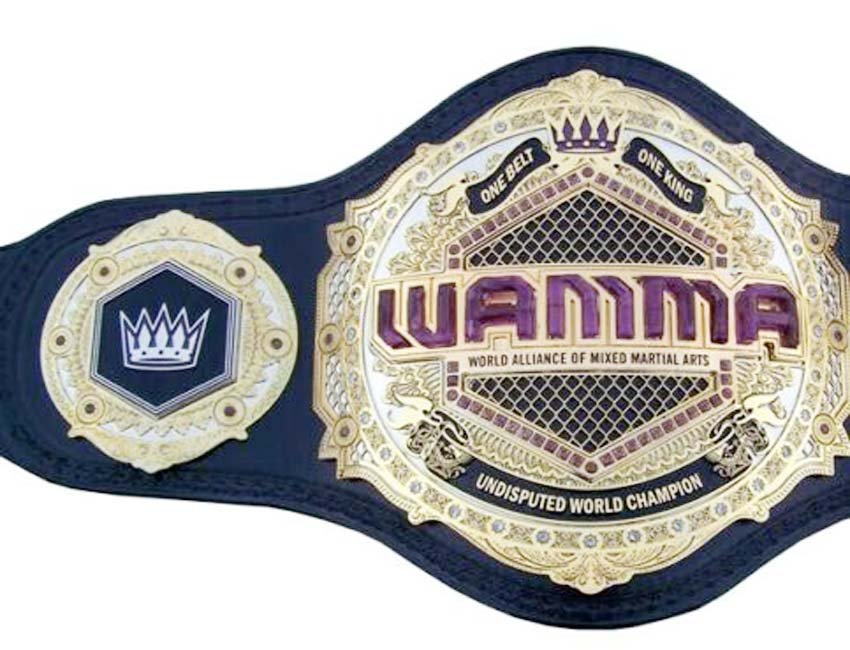 WAMMA WORLD ALLIANCE OF MIXED MARTIAL ARTS UNDISPUTED ONE BELT ONE KING WRESTLING CHAMPIONSHIP BELT