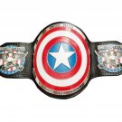 USA UNITED STATES HEAVYWEIGHT STAR LOGO CHAMPIONSHIP BELT BLACK LEATHER STRAP ADULT SIZE