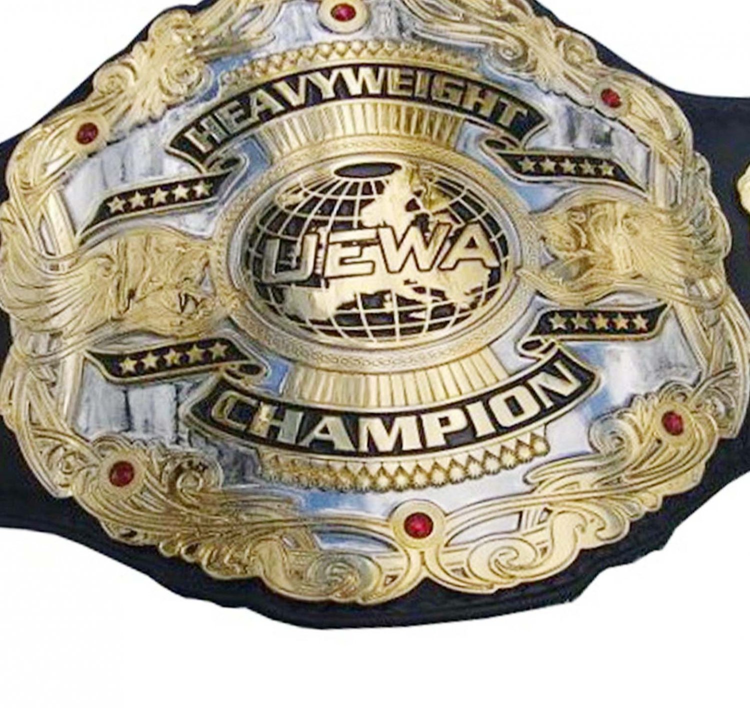 UEWA HEAVYWEIGHT WRESTLING CHAMPIONSHIP LEATHER STRAP BELT ADULT SIZE