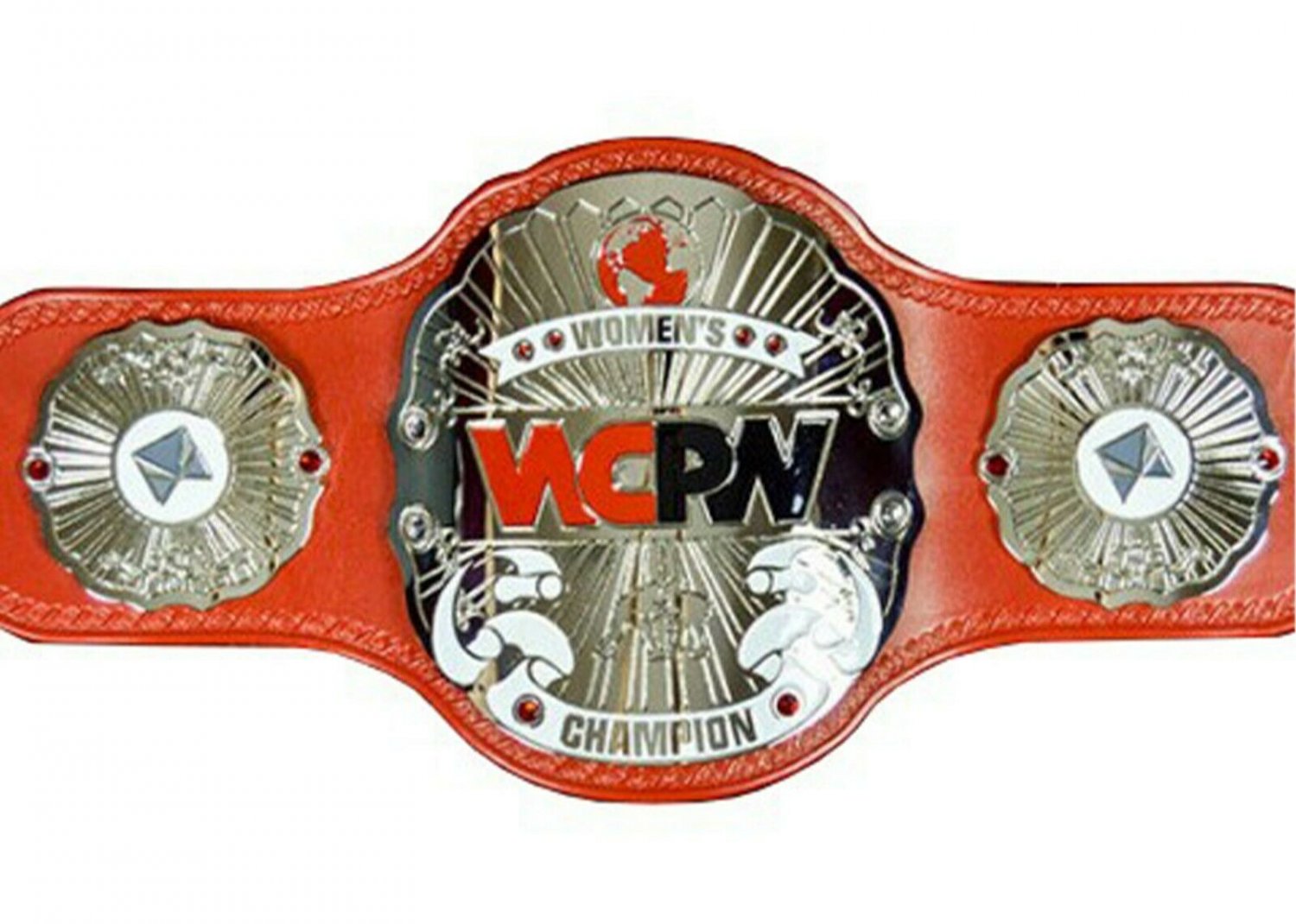 WCPW WRESTLING WOMENS CHAMPION BELT LEATHER STRAP ADULT SIZE