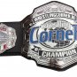 WRESTLING CORNER CHAMPIONSHIP.DE GERMANY BELT BLACK LEATHER STRAP ADULT SIZE